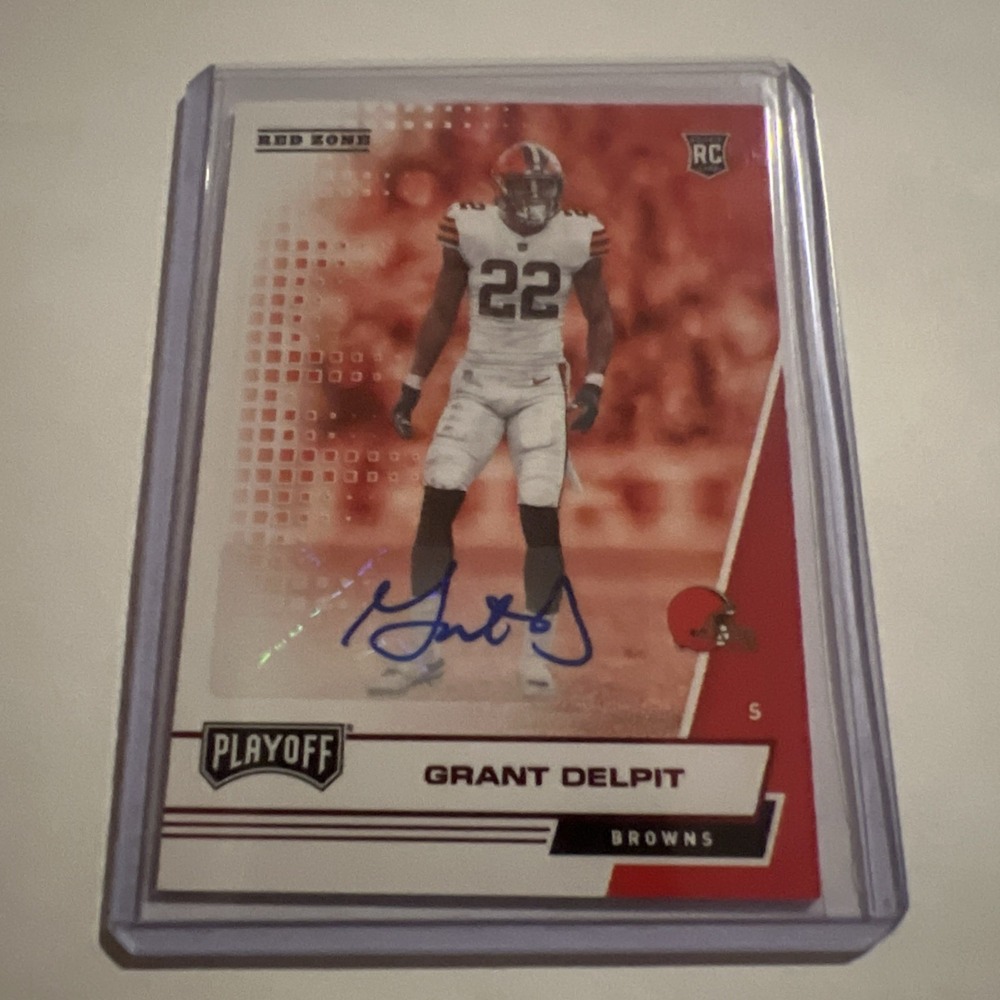 2020 Panini Playoff - Rookies Grant Delpit #293 Red Zone Autographs (AU, RC)